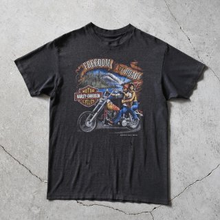 【一般販売開始】90s HARLEY-DAVIDSON "FREEDOM OF THE ROAD" T-SHIRT /3D EMBLEM
