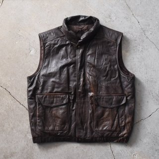 【一般販売開始】80-90s EDDIE BAUER LEATHER GOOSE DOWN VEST