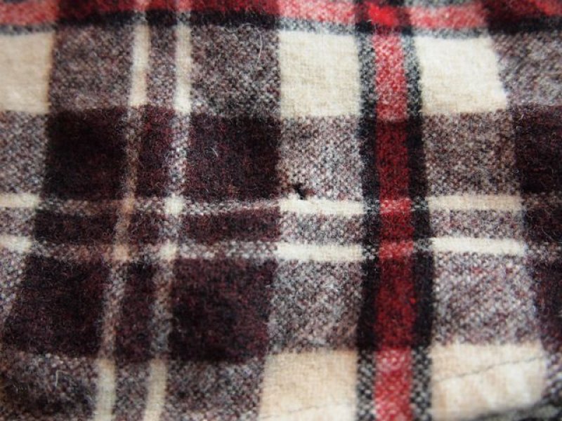 画像1: 1950s【Sears】マチ付きウールシャツ