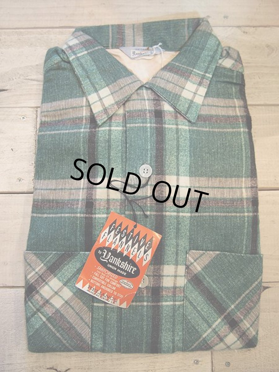 画像1: デッドストック!!1950s【Yankshirt】プリントネルシャツ (1)