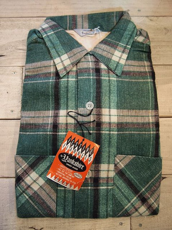 デッドストックビンテージ50sプリントネルシャツ デッドストック!!1950s【Yankshirt】プリントネルシャツ - 古着屋