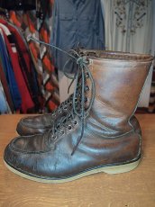 画像3: 1960s【CHIPPEWAチペワ】刺繍黒タグ編上げワークブーツ (3)