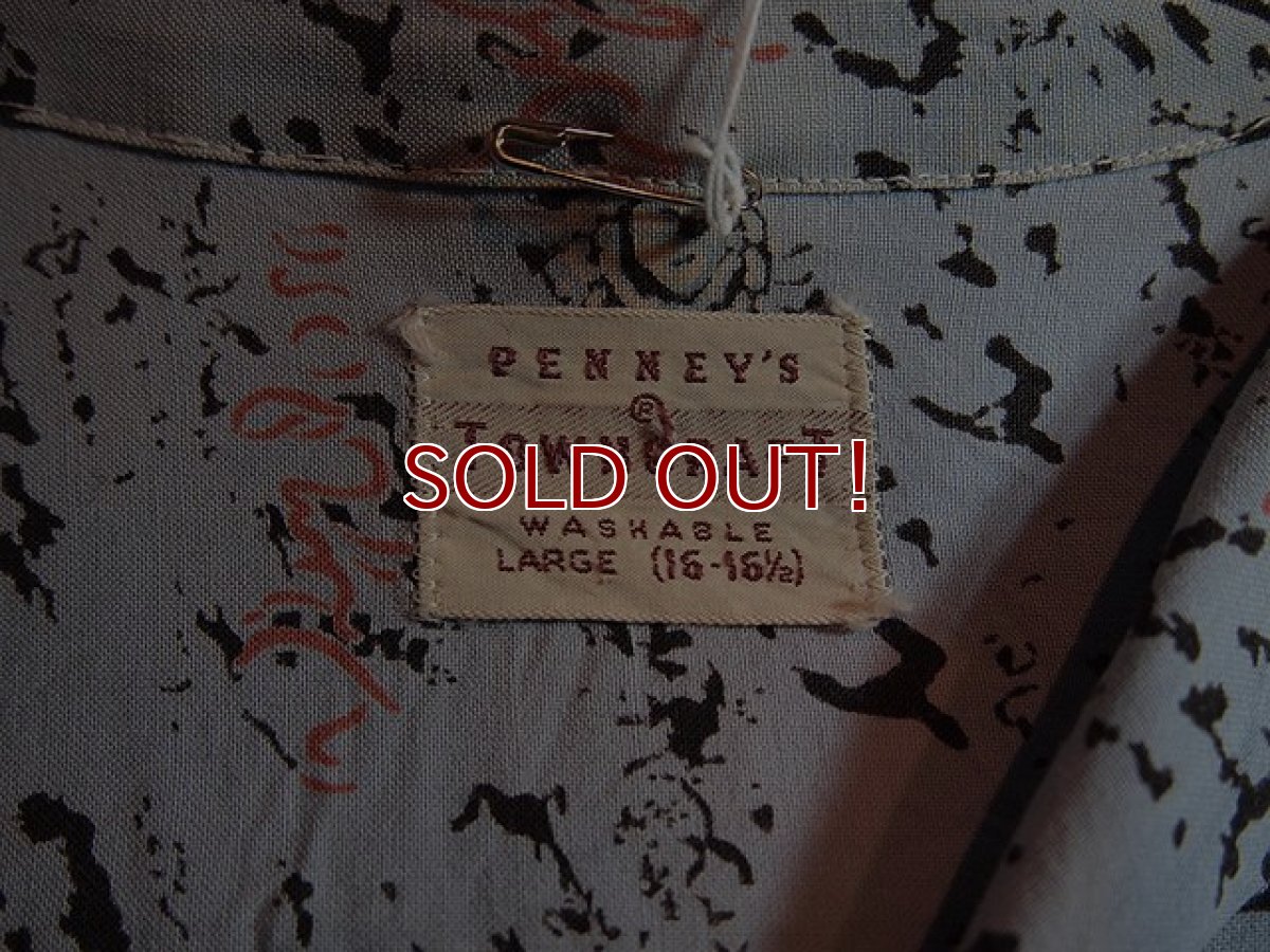 画像3: 1950s【PENNEY'S TOWNCRAFT】総柄レーヨンシャツ (3)