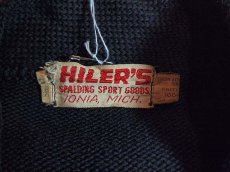 画像3: 1940s【HILER'S】レタードカーディガン　ブラック (3)