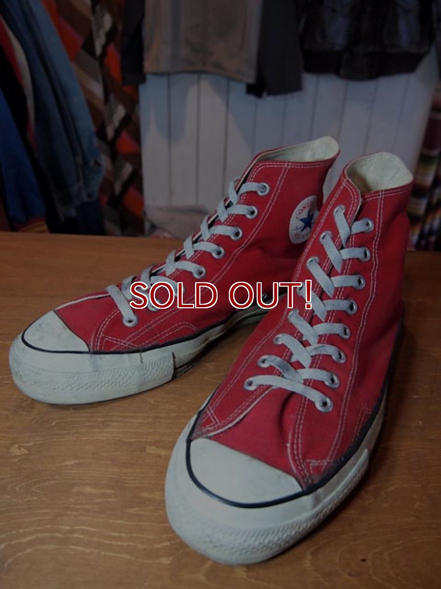 画像1: 1980s【CONVERSE ALLSTAR】あて布レッドHi　11 (1)