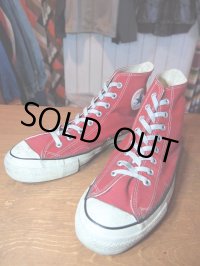 1980s【CONVERSE ALLSTAR】あて布レッドHi　11