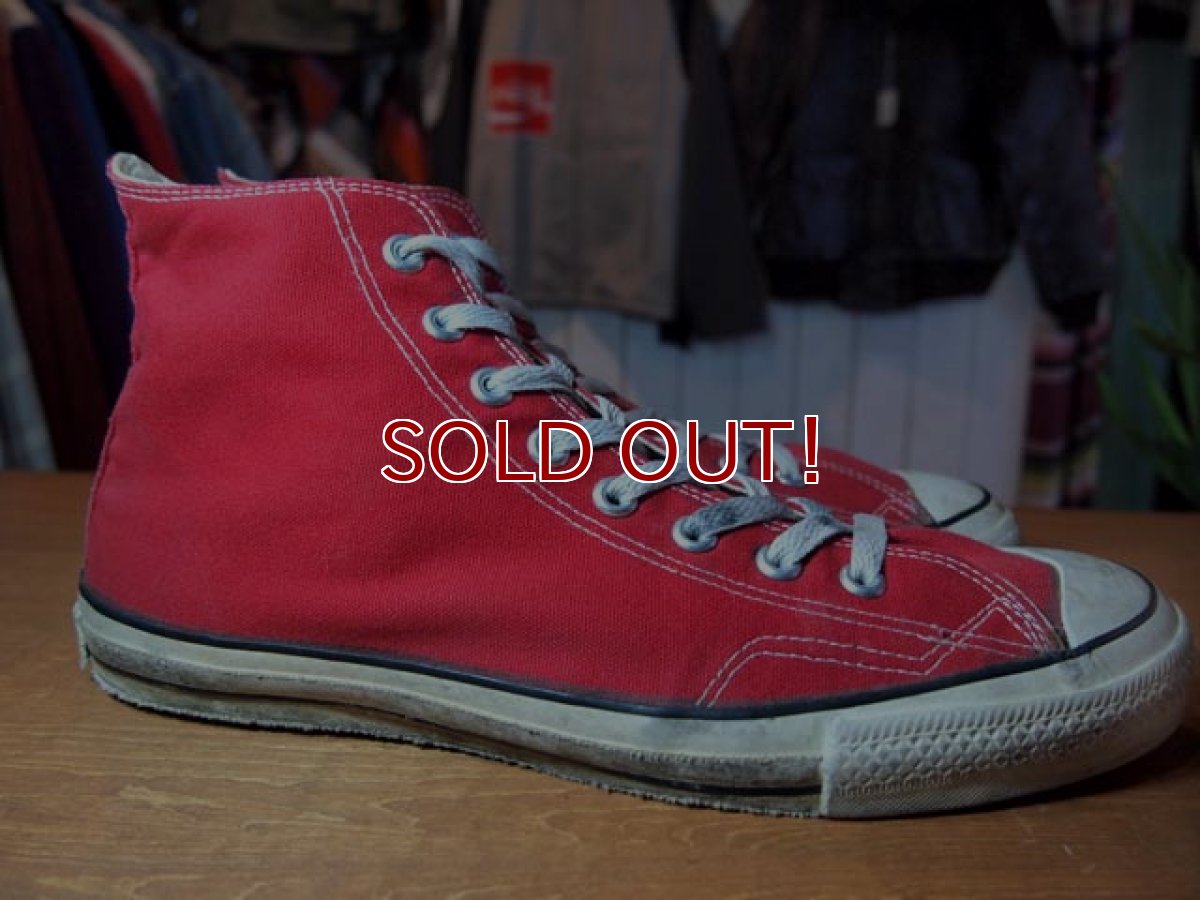 画像5: 1980s【CONVERSE ALLSTAR】あて布レッドHi　11 (5)