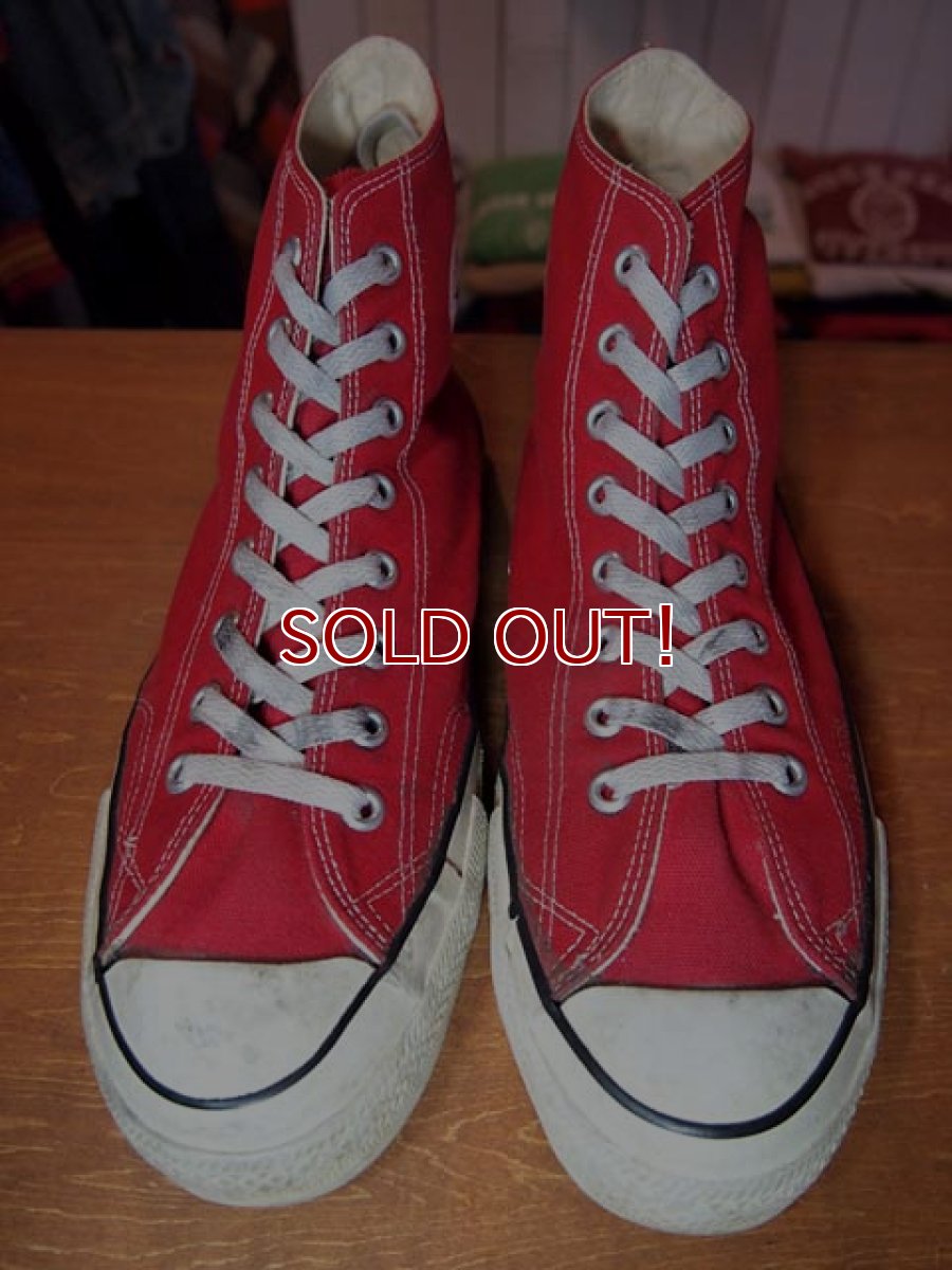 画像2: 1980s【CONVERSE ALLSTAR】あて布レッドHi　11 (2)