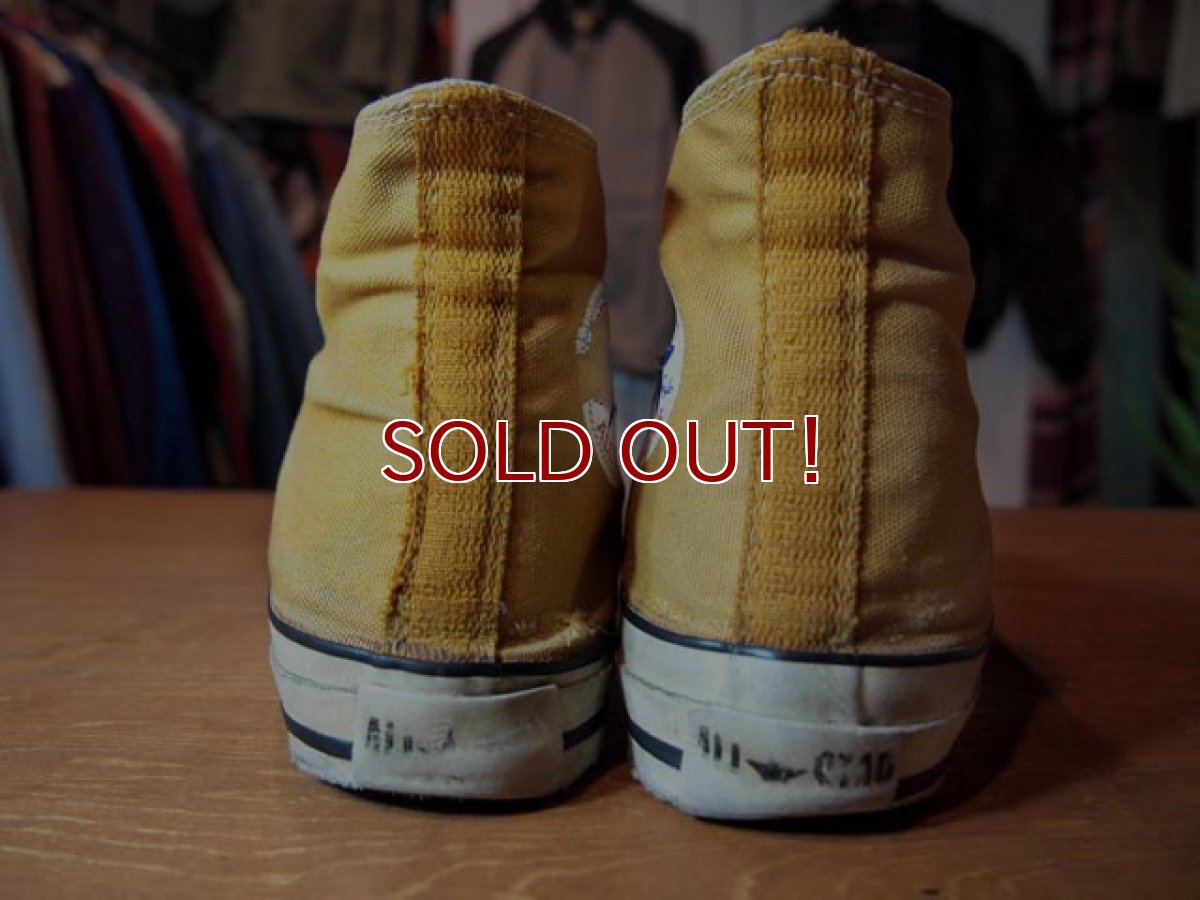画像4: 1980s【CONVERSE ALLSTAR】あて布イエローHi　6 1/2 (4)