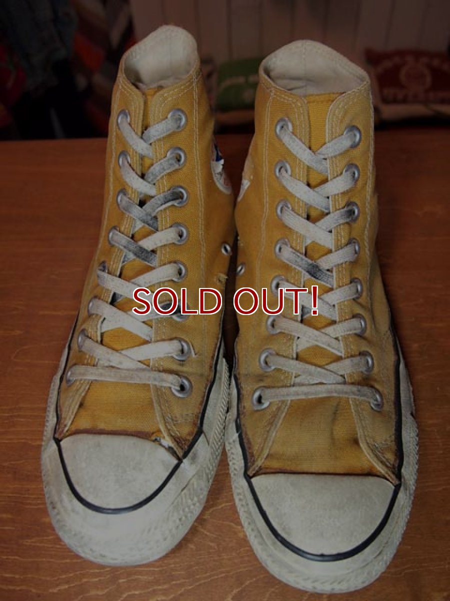 画像2: 1980s【CONVERSE ALLSTAR】あて布イエローHi　6 1/2 (2)