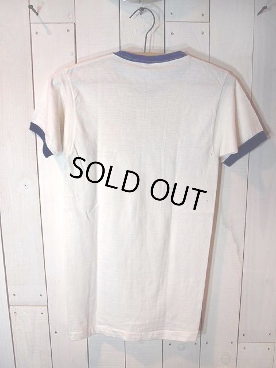 画像3: SALE!! 1970s【Champion】?バータグ?染込みプリントリンガーTee (3)