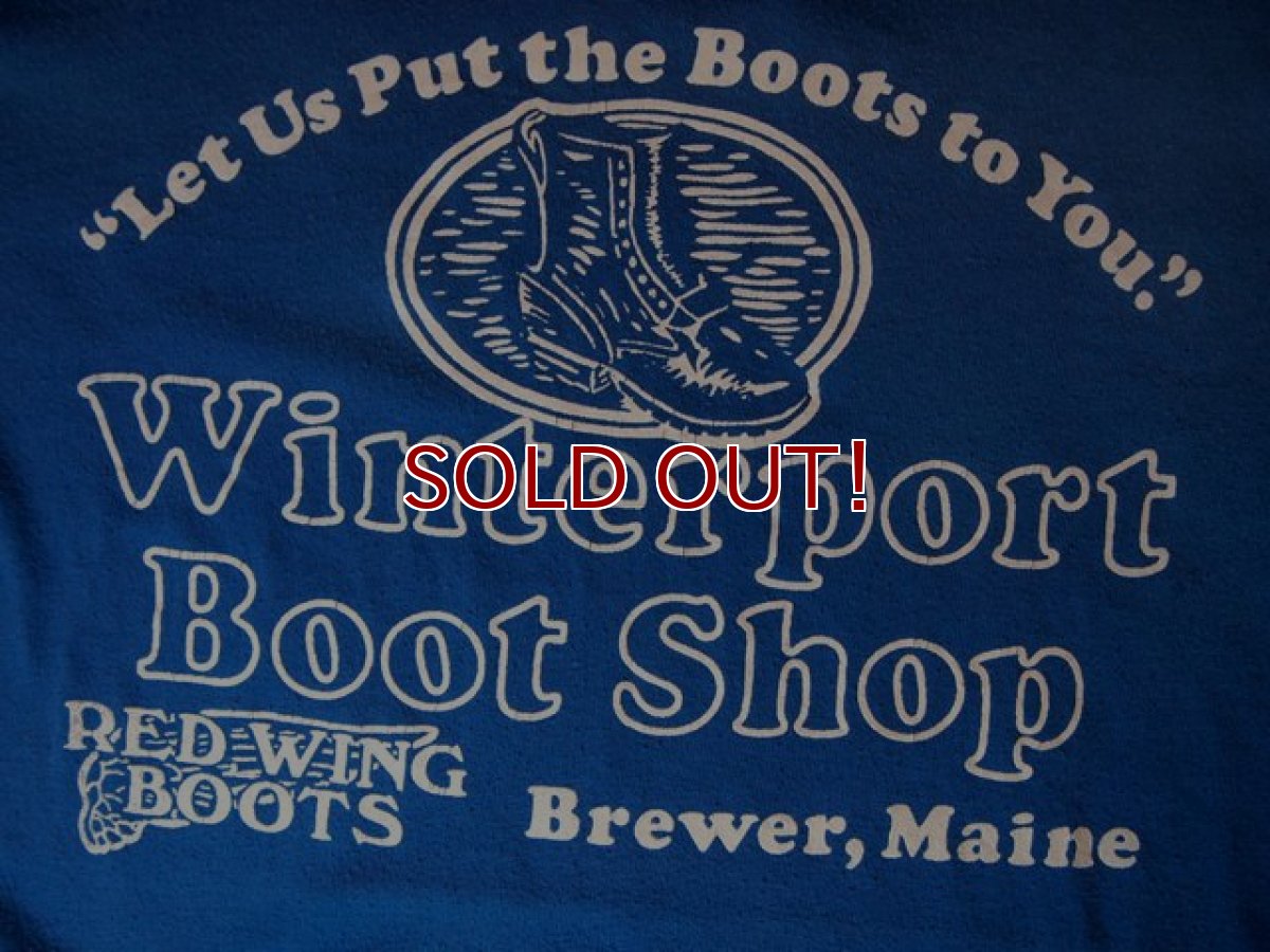 画像5: 1980s【Hanes】?REDWING取扱店「Winterport Boot Shop」?Tシャツ (5)