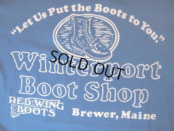 画像5: 1980s【Hanes】?REDWING取扱店「Winterport Boot Shop」?Tシャツ