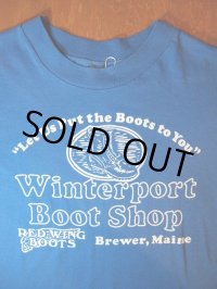 1980s【Hanes】?REDWING取扱店「Winterport Boot Shop」?Tシャツ