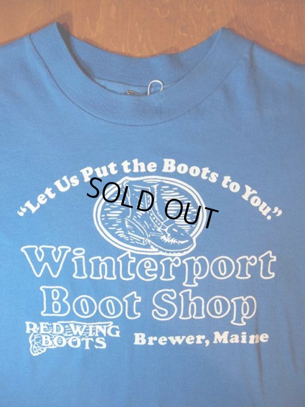 画像1: 1980s【Hanes】?REDWING取扱店「Winterport Boot Shop」?Tシャツ