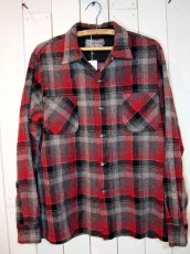 画像1: 1950s【MerrillWoolens】オンブレチェックウールシャツ (1)