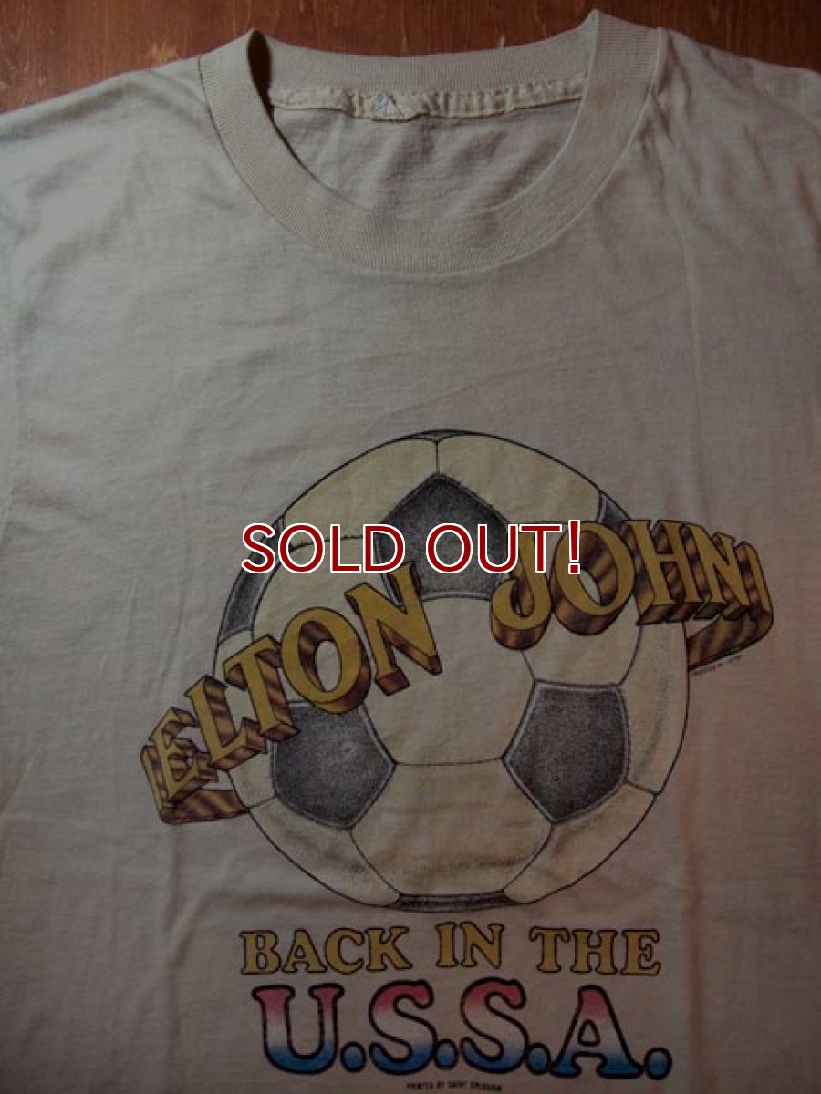 画像1: 1970s【ELTON JOHN】?BACK IN THE U.S.S.A.?1978年北米ツアーTシャツ (1)