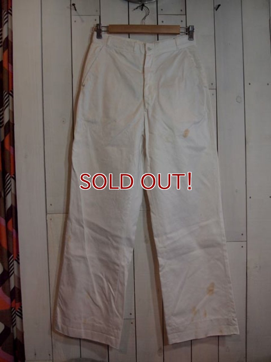 画像1: SALE!! 1950s【HEADLIGHT】ホワイトワークパンツ (1)