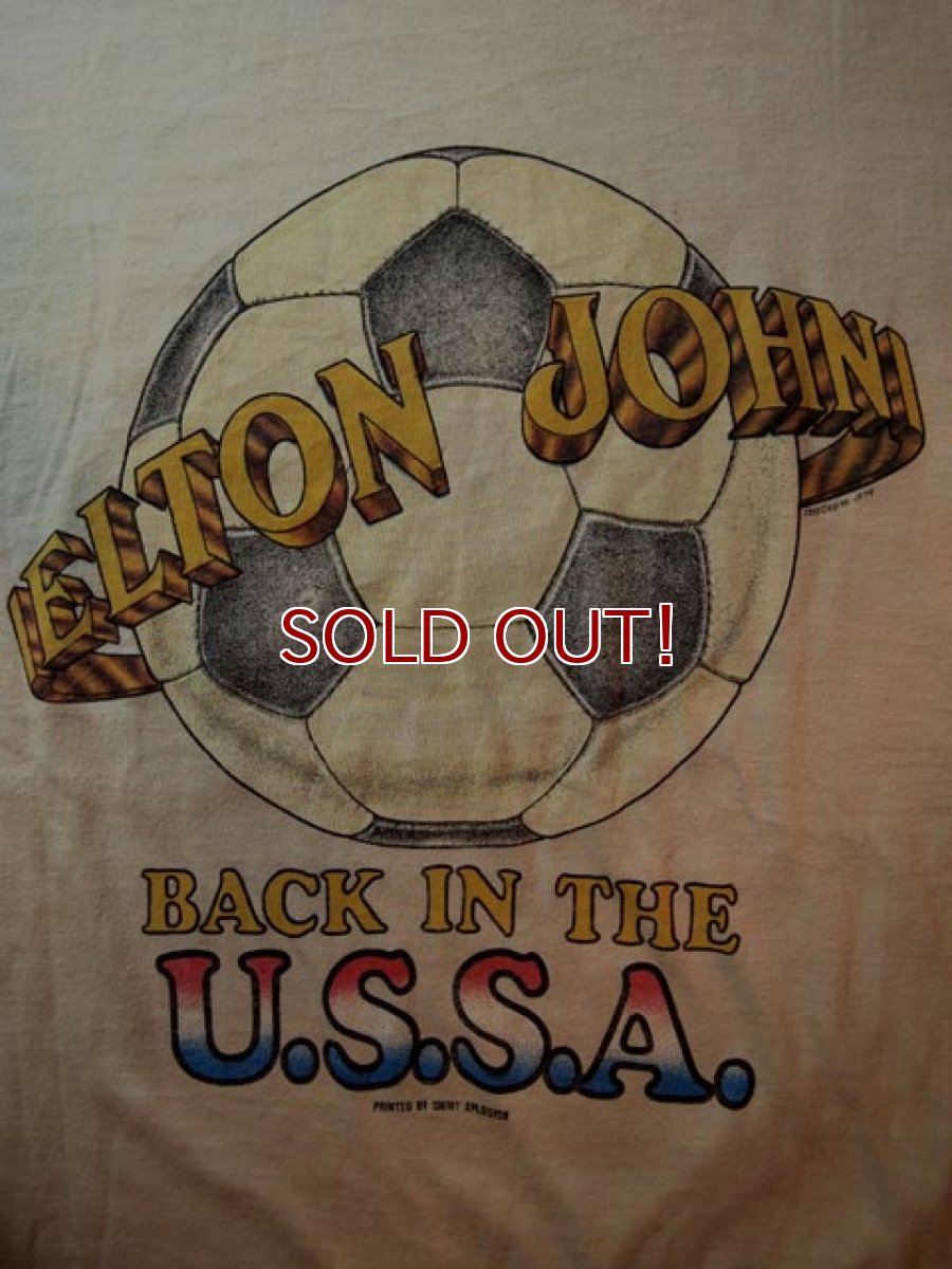 画像5: 1970s【ELTON JOHN】?BACK IN THE U.S.S.A.?1978年北米ツアーTシャツ (5)