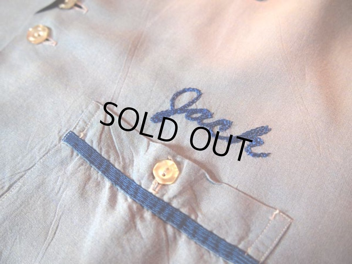 画像5: 1960s【ServiceBowlingShirt】チェーンステッチ刺繍レーヨンボーリングシャツ (5)
