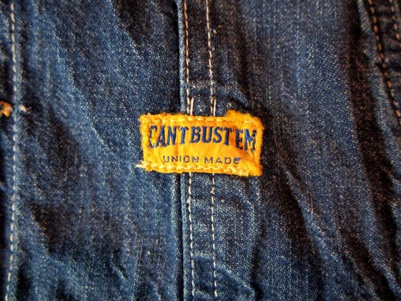 ★F★ 30s CAN’T BUST’EM デニムオーバーオール 1940s【CAN'T BUST'EM】GOLD LABELデニムオーバーオール - 古着屋