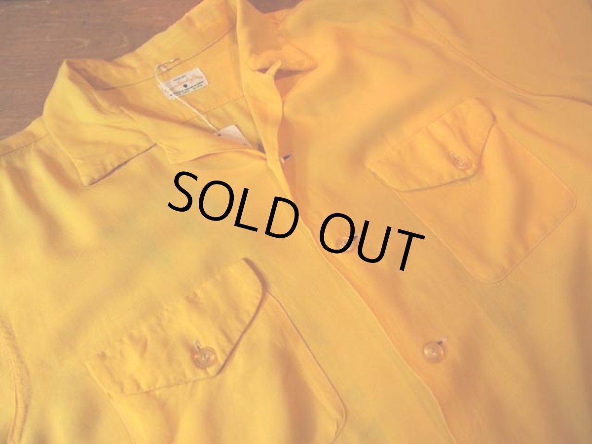 画像4: 1960s【ServiceBowlingShirt】マチ付きレーヨンボーリングシャツ (4)