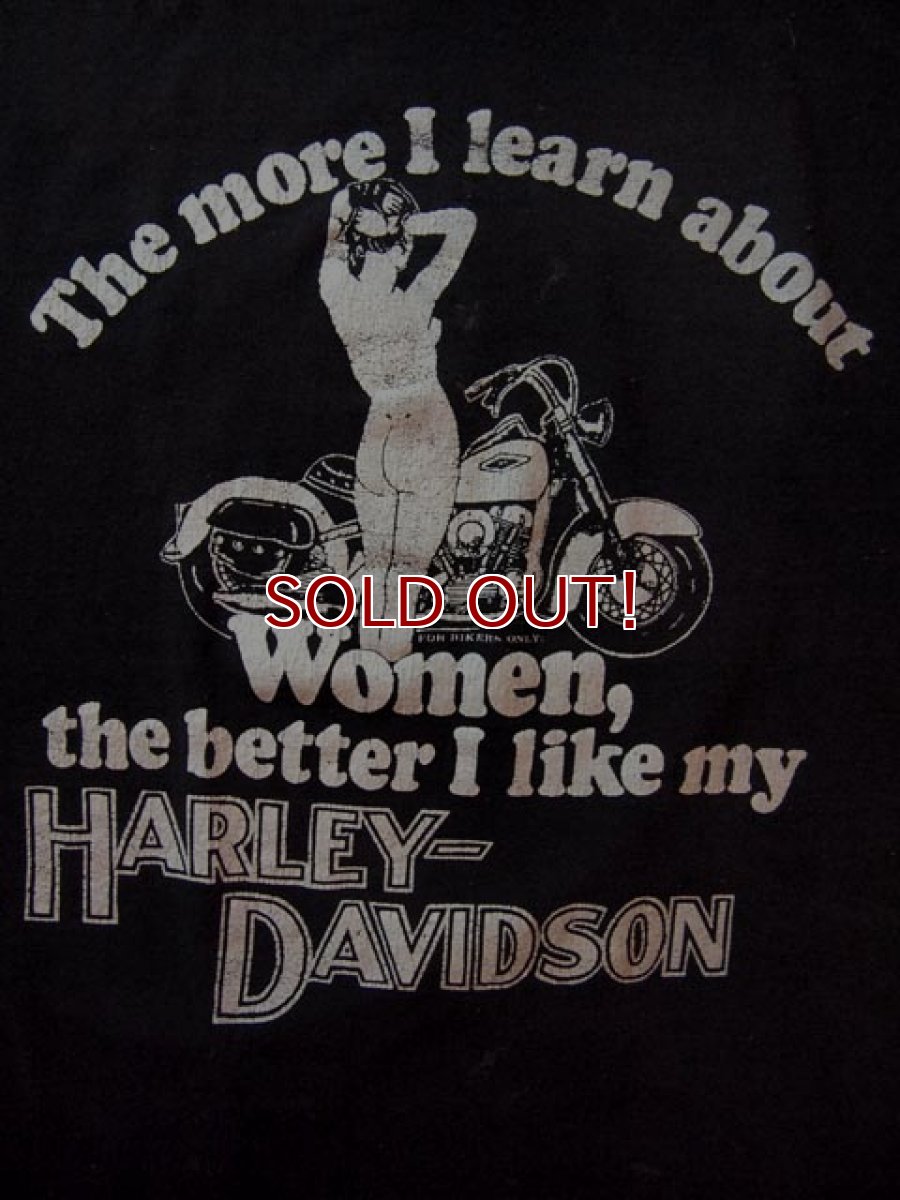 画像5: SALE!! 1980s〝HARLEY-DAVIDSON〟エロプリントTee(カットオフ) (5)