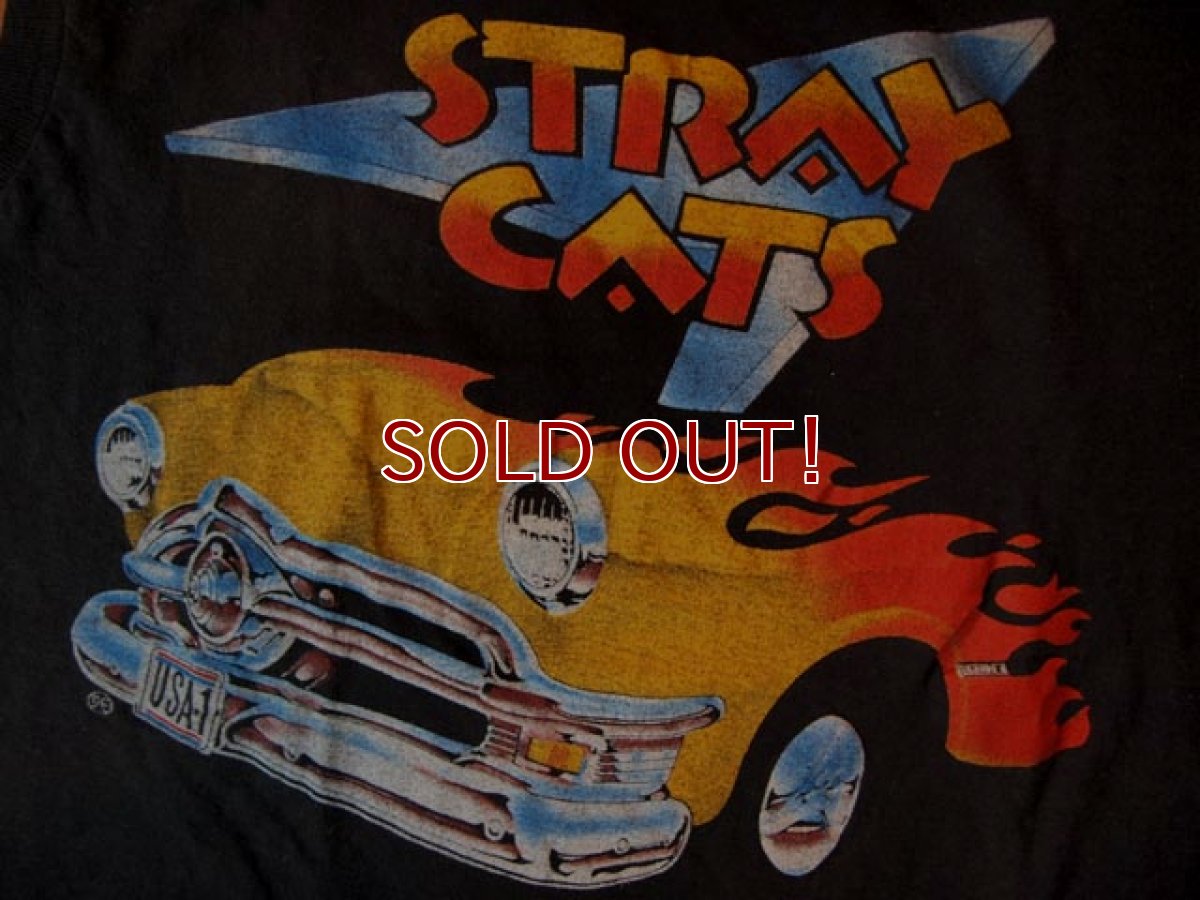画像5: 1980s【SCREEN STARS青タグ】?ストレイキャッツ?83年ROCK THIS TOWNツアーノースリーブTシャツ (5)