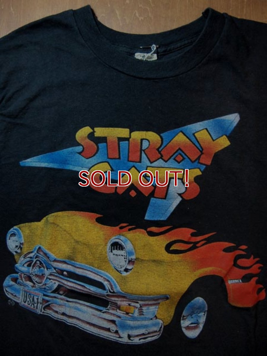 画像1: 1980s【SCREEN STARS青タグ】?ストレイキャッツ?83年ROCK THIS TOWNツアーノースリーブTシャツ (1)