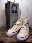 画像1: 銀箱デッドストック!!1980s【CONVERSE ALLSTAR】生成りHi　9 1/2 (1)