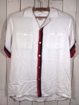 画像2: 1960s【BOWLRITE】チェーンステッチ刺繍レーヨンボーリングシャツ (2)
