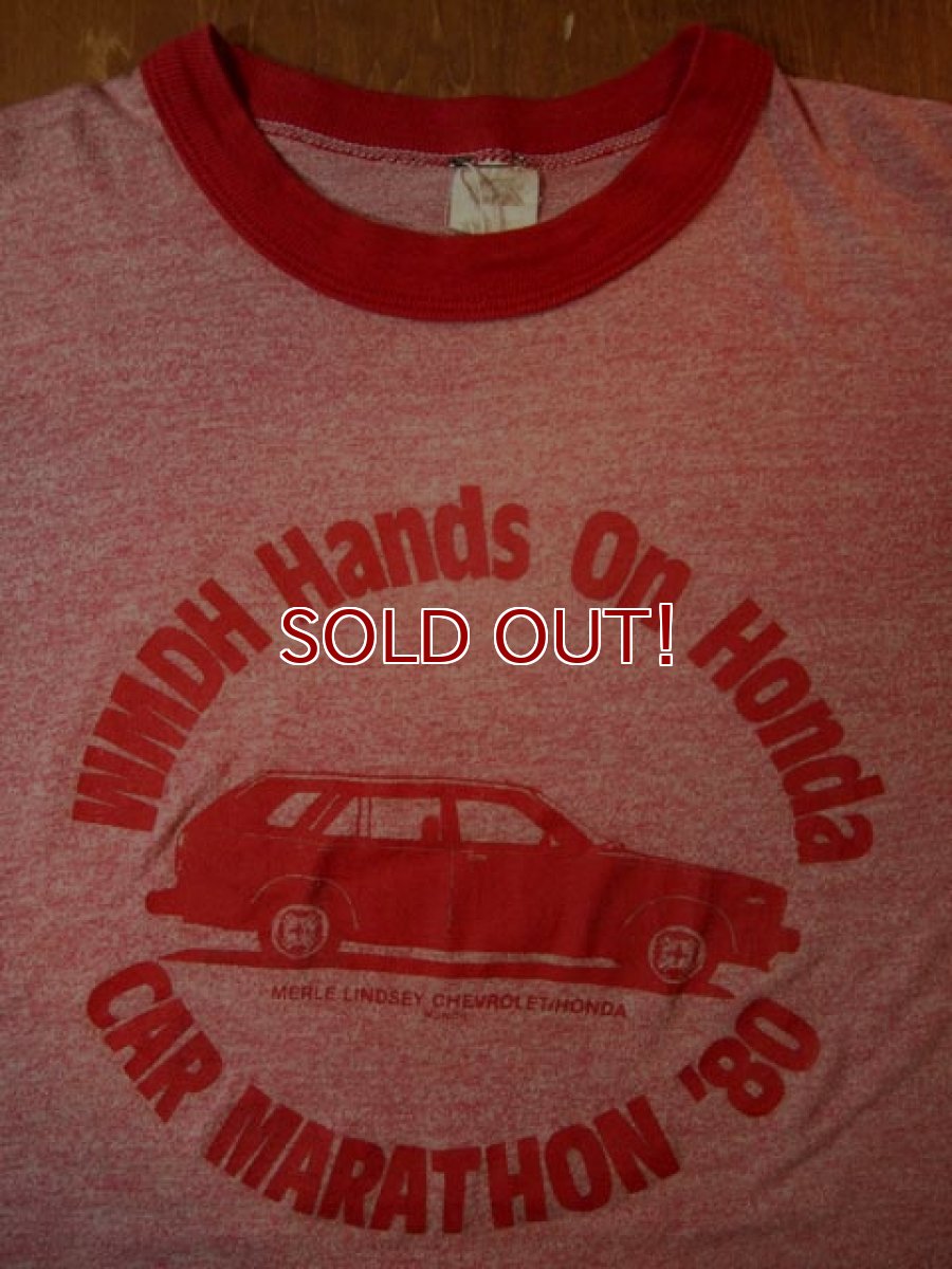 画像1: 1980s【Russell】?HONDA?杢リンガーTシャツ (1)