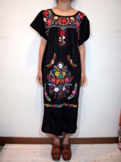 画像1: メキシカン刺繍ワンピース (1)