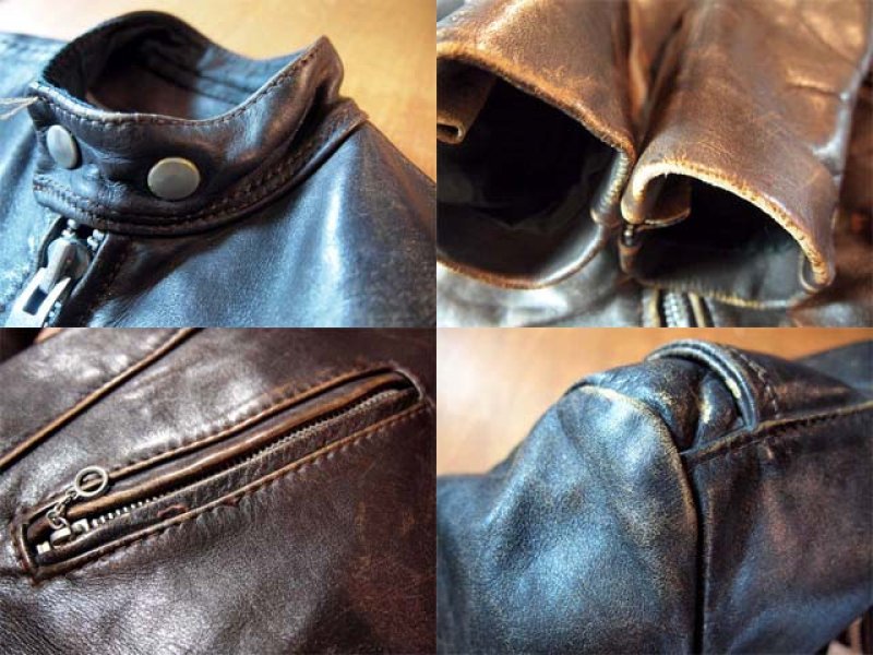 1970s創立初期【Vanson】シングルライダースジャケット size36 - 古着