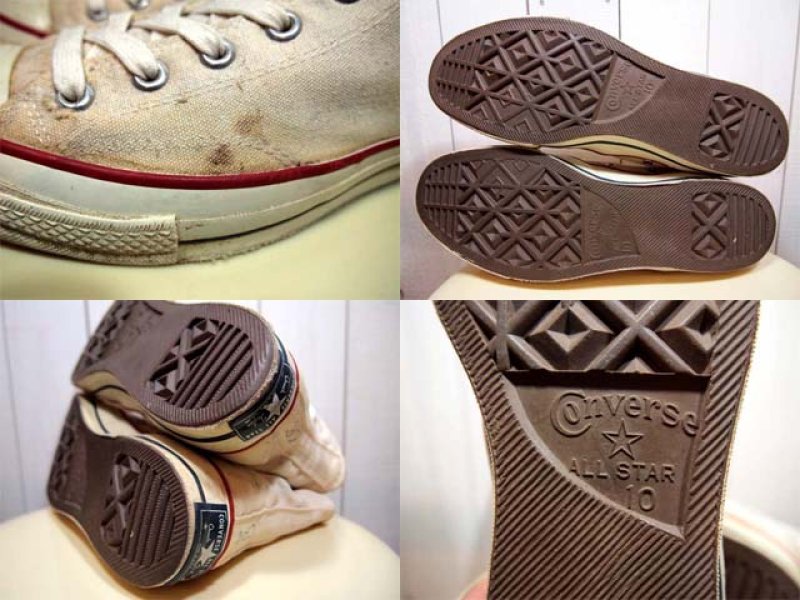 画像2: 1960s三ツ星【CONVERSE】チャックテイラー生成りHi Rマーク無し Size10