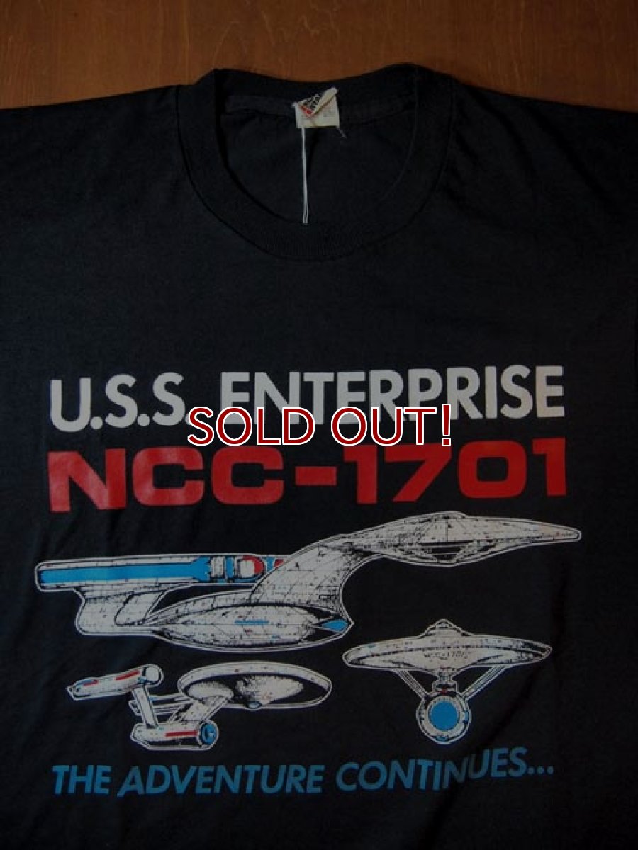 画像1: 1980sスタートレック?USSエンタープライズ号?Tシャツ (1)