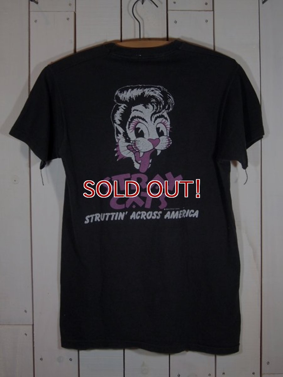 画像2: 1980s〝ストレイキャッツ〟83年STRUTTIN' ACROSS AMERICAツアーTシャツ (2)