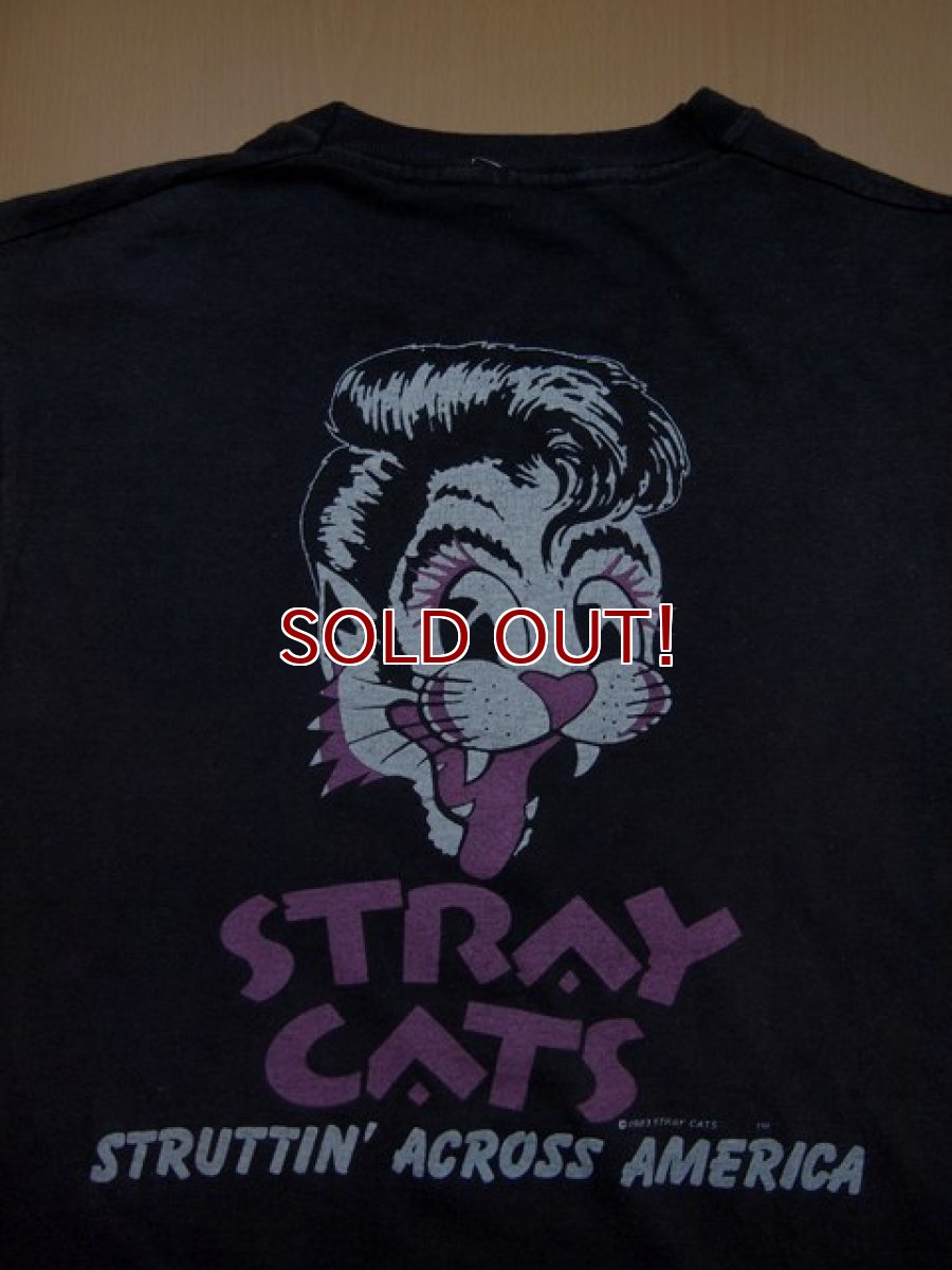 画像4: 1980s〝ストレイキャッツ〟83年STRUTTIN' ACROSS AMERICAツアーTシャツ (4)