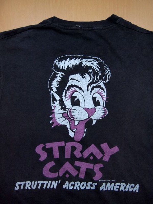 1980s〝ストレイキャッツ〟83年STRUTTIN' ACROSS AMERICAツアーTシャツ