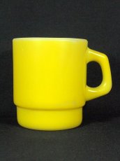 画像1: 1960s-70s【FireKing】スタッキングマグ・イエロー (1)