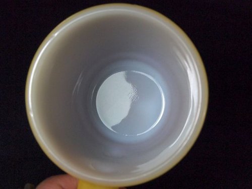 詳細画像1: 1960s-70s【FireKing】リブボトムマグ・黄薄茶