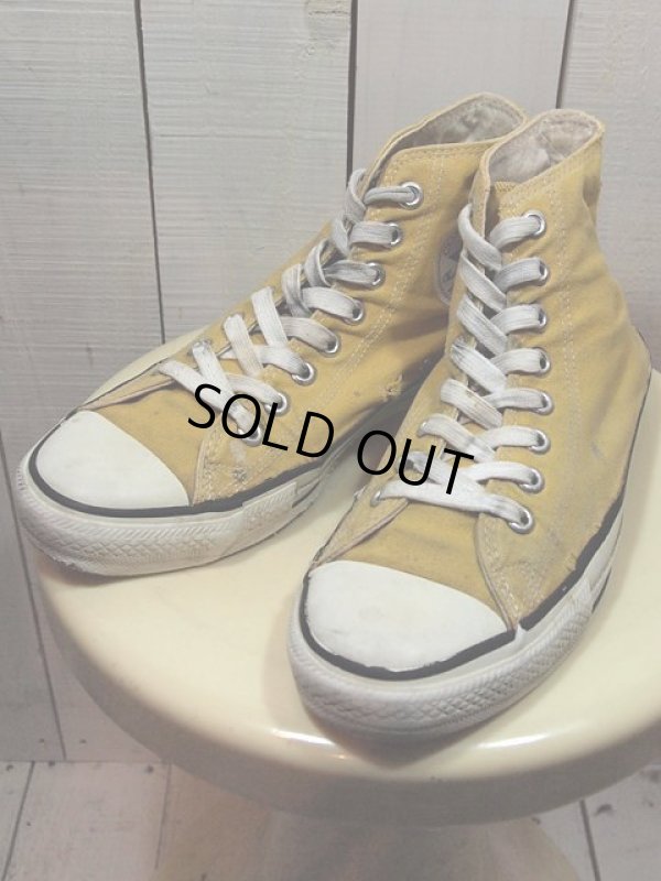 画像1: 1990sUSA製【CONVERSE ALLSTAR】イエローHi　7 1/2