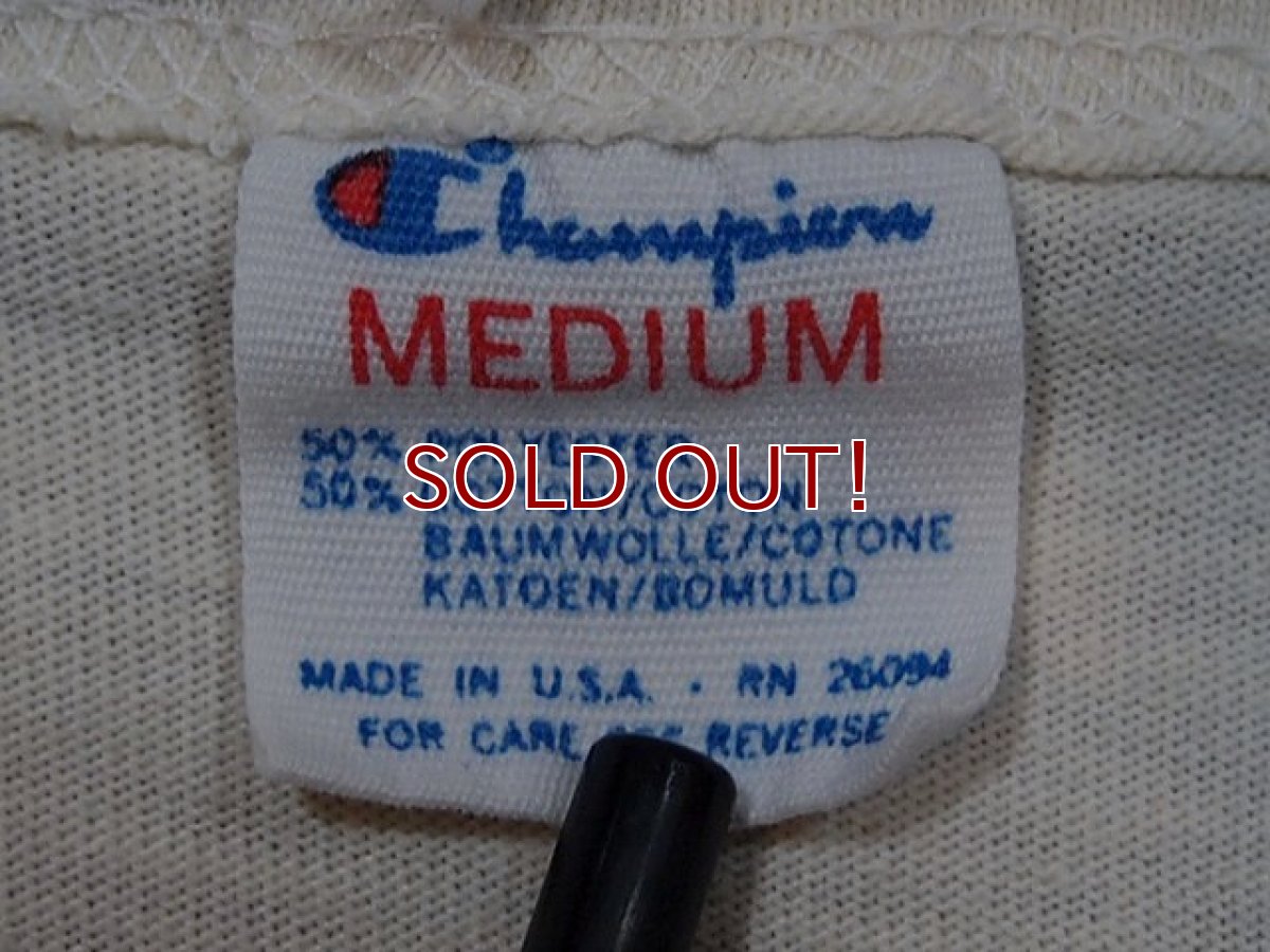 画像4: 1980s【Champion】?トリコタグ?染込みプリントベースボールTシャツ (4)
