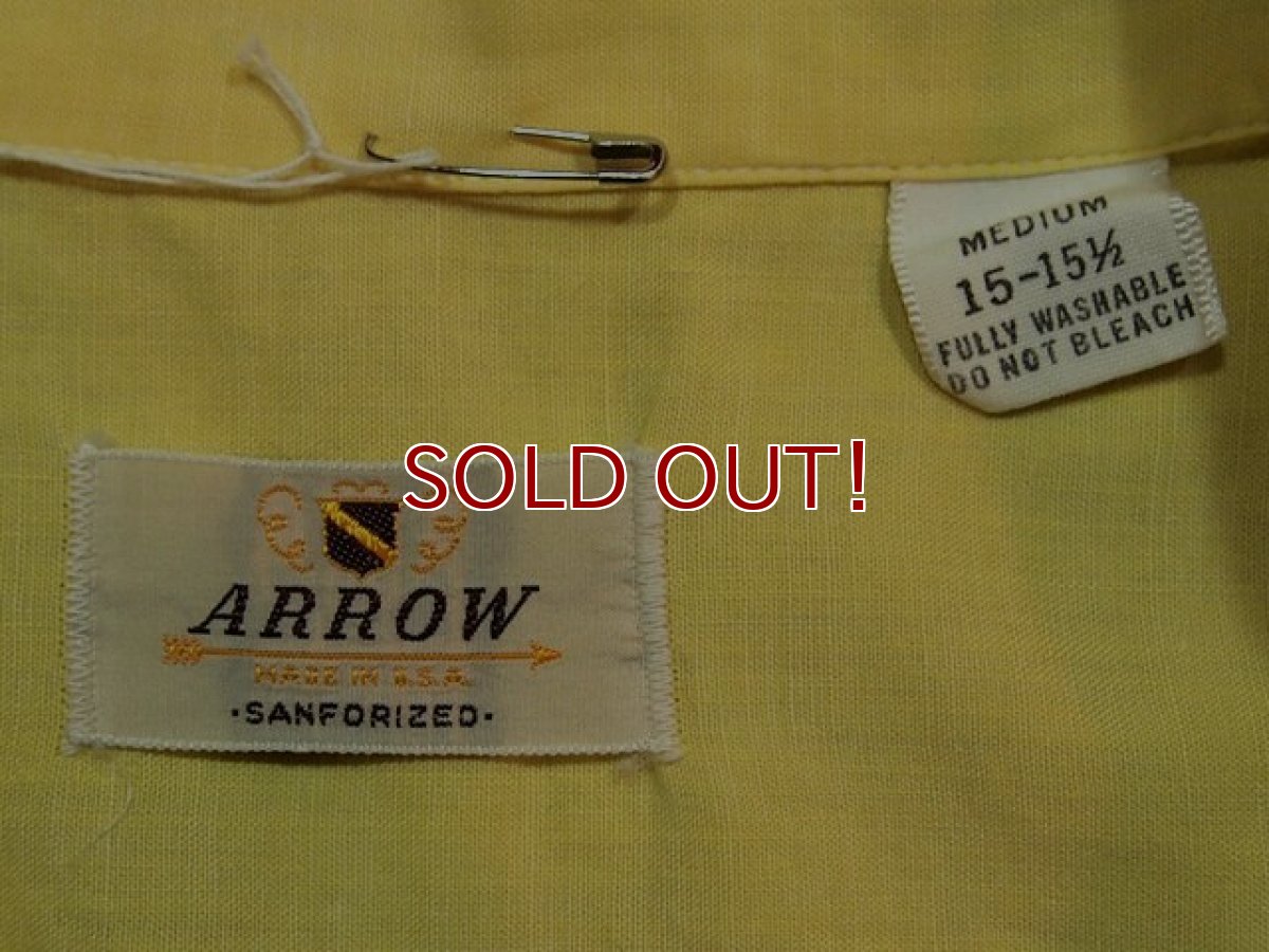 画像3: SALE!! 1960s【ARROW】総柄切替コットンシャツ (3)