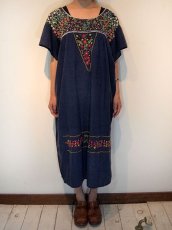 画像1: メキシカン刺繍ワンピース (1)