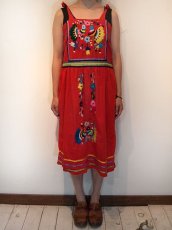 画像1: メキシカン刺繍ワンピース (1)