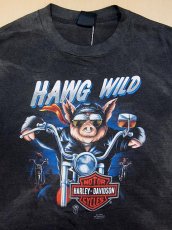 画像1: 1980s豚ハーレーTシャツ (1)