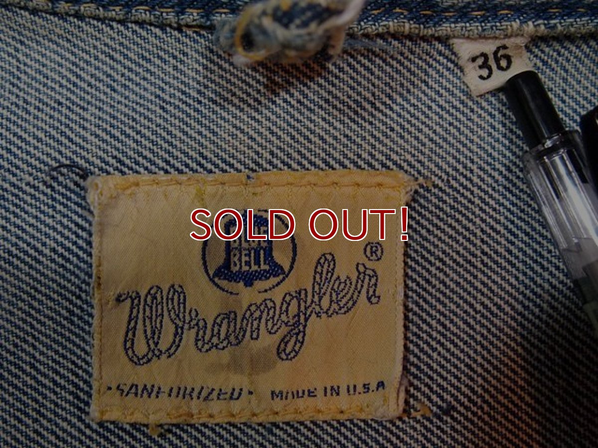 画像3: 1960s【Wrangler】縦ベル24MJZデニムジャケット　Size36 (3)