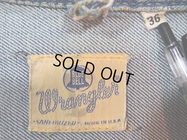 画像3: 1960s【Wrangler】縦ベル24MJZデニムジャケット　Size36