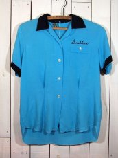 画像2: 1960s【WEBER】刺繍レーヨンボーリングシャツ (2)